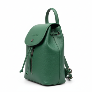 Zarina Wear Women’s Classic <b>Black</b> Full-Grain <b>Leather</b> <b>Backpack</b>, Silver Hardware, Multi-Pocket | OEM/ODM Supplier - Product Image 4