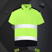 Camiseta Polo de Construcción Unisex Personalizada al por Mayor, Transpirable, de Alta Visibilidad, Reflectante, con Detección de Agujas, Servicio OEM