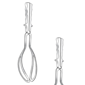 Fórceps Obstétrico Simpson Manual de Acero Inoxidable con Acabado Mate, 380 mm de Largo, Instrumentos Quirúrgicos Reutilizables con Certificación CE - Product Image 1