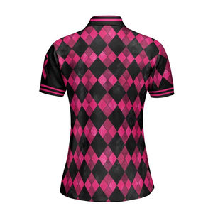 เสื้อผ้าสตรีแนวสตรีทแวร์ สำหรับเสื้อเชิ้ตแขนสั้นแบบถัก ลายสีดำชมพู ระบายอากาศได้ดี ทรงปกติ ผลิตจากโพลีเอสเตอร์ เหมาะสำหรับใส่ลำลอง - Product Image 2