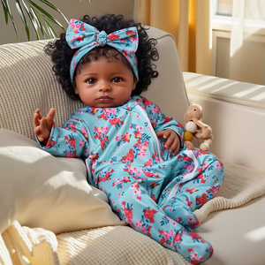Bambole Reborn Afroamericane Babeside RTS, Bambola Laney da 20 Pollici con Capelli Corti e Ricci Neri, Spedizione Rapida in 3-7 <span class=keywords><strong>Giorni</strong></span> - Product Image 2
