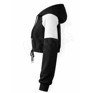 Hoodies pour femmes, livraison directe d'usine, qualité supérieure, tissu respirant, hoodies courts pour femmes - Product Image 3