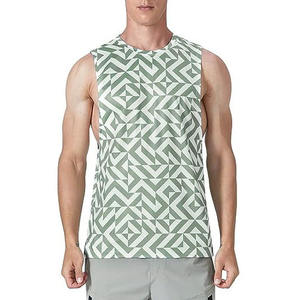Camisetas sin mangas para hombre, diseño personalizado, sublimación, sin costuras, secado rápido, fitness, deportes, correr, camisetas sin mangas para hombre en venta - Product Image 1