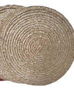 ACCESSOIRES DE CUISINE Napperon de palmier sous-verre rond chargeur assiettes forme de fleur blanc marron fournitures de décoration de mariage