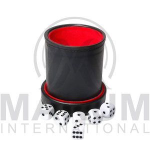 Handmade Durable Eco-Friendly Leather Classic Sport <b>Dice</b> Shaker with Personalized Game Cup for Party & Bar Use - Product Image 5