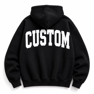 Fash Shipping Oversized Black Pullover Women's Hoodies With Graphic Print OEM Fabric Weight Cotton Varsity College Style USA - Product Image 3