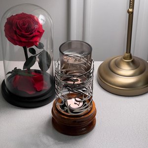 Porta incienso de madera artesanal, Mabkhara árabe de lujo con tapa de diseño metálico para Ramadán, Eid y celebraciones islámicas. - Product Image 4