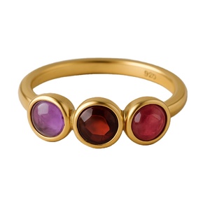 Apertura de anillo chapado en oro de moda para mujer de moda para regalo de compromiso de boda o fiesta - Product Image 1