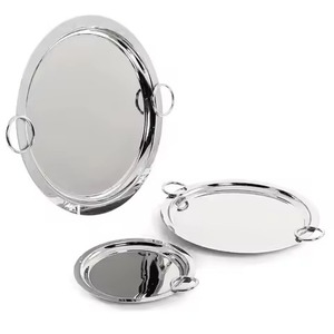 Plat de service de luxe en acier inoxydable martelé avec base en bois, chauffe-plat rond pour buffet avec couvercle pour événements hôteliers et traiteur - Product Image 5