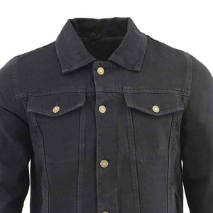 Chaqueta de Mezclilla Recubierta para Hombre, Otoño Invierno, Alta Calidad, Logotipo Frontal Personalizable, Resistente al Viento, Transpirable, 100% Algodón - Product Image 6