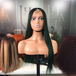 Factory Price 100% Raw Virgin Vietnamese Human Weft <b>Lace</b> Bundle Wig Bone Straight <b>Green</b> Color Super Double Drawn Hair Extensions - Product Image 5