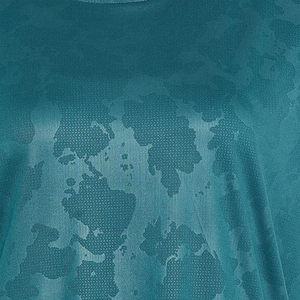 Camiseta de Manga Corta con Cuello Redondo para Mujer, Color Verde Azulado, Corte Regular, 100% Poliéster, Tejido de Punto, Secado Rápido, Estampada, Informal, Primavera Verano - Product Image 6