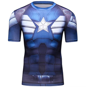 Oem Blank <b>Surf</b> Sports Rashguard <b>Printed</b> Compression Shirt Short Sleeve Custom Logo Polyester Sublimation Rash Guard for Men - Product Image 1