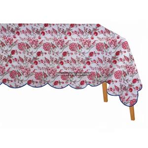 Mantel Rectangular de Lino 100% Algodón con Estampado a Mano, Estilo Clásico, Lavable, Vintage, para la Mesa del Comedor, Cocina y Hogar - Product Image 2