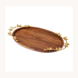 Bandeja de Servir de Acero Inoxidable Color Dorado, Diseño Moderno y Elegante, Bandeja Premium para Exhibición de Alimentos para Uso Doméstico - Product Image 5