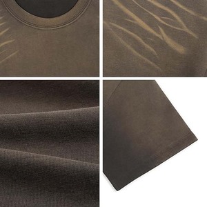 Camisetas de Hombre de Talla Grande con Estampado Oversize, Lavado, Tejido Pesado, Estilo Vintage, Teñido Liso, Personalizables con Color y Logotipo - Product Image 4