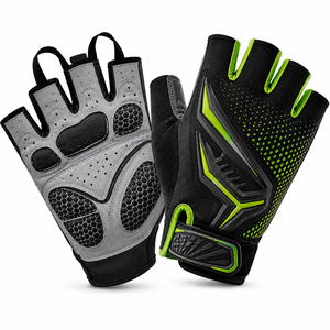 <b>Half</b> Finger Weight Lifting Gloves PU Leather Breathable Non <b>Slip</b> Palm Guard Unisex Gym Workout Hook And Loop Closure - Product Image 5