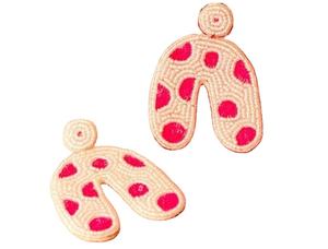 ต่างหูห้อยประดับลูกปัดปักมือ งานฝีมือจากอินเดีย สำหรับผู้หญิงและเด็กผู้หญิง - Product Image 3