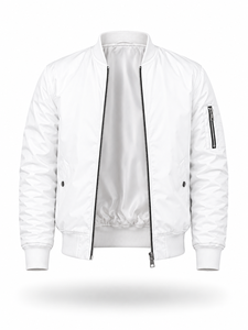 High Quality Wholesale Winter <b>Men's</b> High Street Style Stand Collar Quick Dry Nonwoven Nylon <b>Suede</b> Zipper Solid Pattern <b>Jacket</b> - Product Image 3