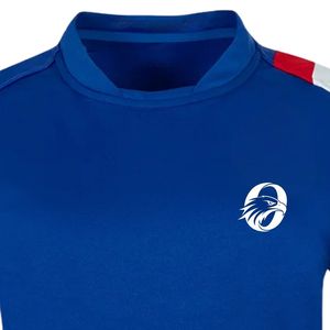 Maillot de rugby bleu pour femme, manches courtes, uniforme d'équipe, tenue de sport athlétique, vêtements d'entraînement, vêtements de jeu en plein air - Product Image 3