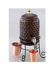 Dispensador de Agua de Cobre con Diseño de Superficie Elegante para Decoración del Hogar y Almacenamiento de Agua - Product Image 2