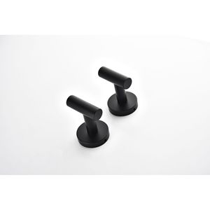 Nero opaco SUS 304 salvietta da bagno in acciaio inossidabile e gancio per vestaglia senza trapano a muro per doccia da cucina ganci appesi a parete confezione da 6 - Product Image 4