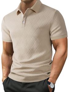 Polo de Punto Personalizado con Logotipo para Hombre, Manga Corta, Corte Ajustado, Color Sólido, para Verano, Suéter de Punto, para Golf - Product Image 6