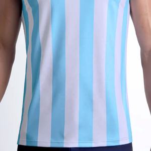 Camiseta sin mangas para hombre de diseño personalizado, poliéster suave, estilo formal de dos tonos a la moda para ropa de verano, disponible en todos los tamaños - Product Image 2