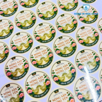 Custom Size Logo Printed Synthetic Paper PP Sticker Sheet Product Packaging Label Vietnam Factory Direct