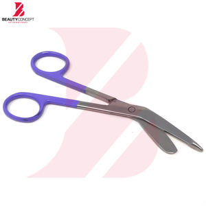 Ciseaux à pansements 5,5 pouces, manche violet, acier inoxydable, ciseaux chirurgicaux médicaux pour traumatismes, outil de premiers secours, qualité hospitalière - Product Image 4