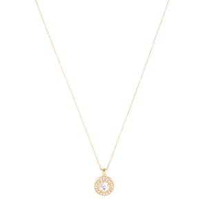 Ensemble de bijoux fantaisie avec pendentif en chaîne plaqué or et pierres autrichiennes - Product Image 2