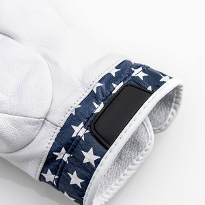 Gant de golf en cuir premium, durable, longue durée, pour homme et femme, logo personnalisé, antidérapant, blanc, haute qualité. - Product Image 4