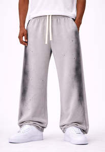 High Quality Sun Fade Joggers 100% Cotton Acid Wash Oversized Sweatpants Supplier High Quality Jogger's OEM & ODM Manufactur - Product Image 2