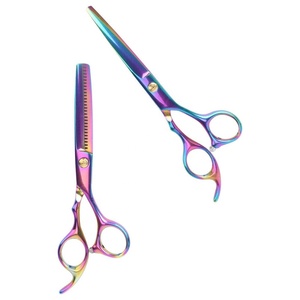 Private Label Professional <b>Left</b>-<b>Handed</b> Barber Haircutting Thinning <b>Scissors</b> 420 & 440 Stainless Steel Beauty <b>Scissors</b> - Product Image 1