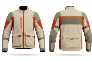 100% Polyester Whole Sale Motorcycle Jacket Windproof Protective Gear Multi Pocket Breathable Custom Logo <b>Design</b> Biker Jackets - Product Image 4