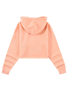Hot Sale Winter Season Breathable High Street Style Custom Made Plain Dyed Women <b>Crop</b> <b>Top</b> <b>Hoodie</b> - Product Image 1