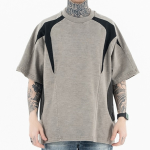 Camiseta de Hombre con Logotipo Personalizado en la Parte Delantera, Estilo Hip Hop, Antiarrugas, Impresión Serigráfica, Cuello Redondo, 100% Algodón, Alta Calidad - Product Image 1