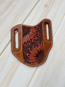 Nouveau concepteur usiné à la main en cuir couteau couverture Style occidental extérieur pour couteau pliant élégant couteau couverture - Product Image 1