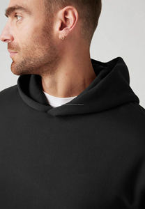 Custom LOGO 400gsm <b>Black</b> Premium Unisex Casual <b>for</b> Puff Print Hoodie Sweatpants Set <b>for</b> Couples Winter 100% Cotton - Product Image 4