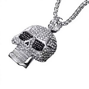Pendentif tête de mort pour homme Moissanite Beau pendentif personnalisé en argent sterling Moissanite et pendentif Hip Hop - Product Image 3