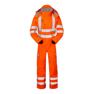 Custom High Quality Fire Resistant Breathable FR Hi Visibility <b>Construction</b> Safety Unisex Working Coveralls Cotton Reflective - Product Image 2