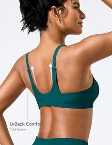 Sujetador Deportivo de Alta Sujeción Color Verde Azulado para Mujer, Top para Yoga, Gimnasio y Fitness, Diseño Suave, Transpirable y sin Costuras - Product Image 4