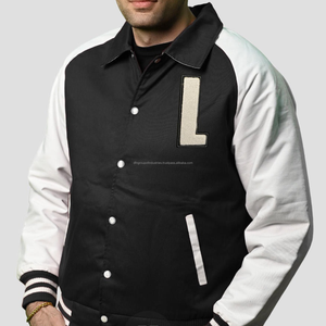 Unisex personalizable invierno Varsity chaquetas 100% algodón sarga Letterman diseño para hombres y mujeres al por mayor - Product Image 6