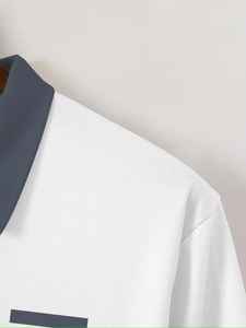 Última novedad, camisa polo informal para hombre, 100% algodón, manga larga, transpirable, para verano, con diseño liso y personalizable. - Product Image 5