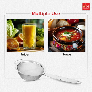 High Quality SS Alisha <b>Strainer</b> soup and juice <b>Colander</b> Extra Fine Mesh Sieve <b>Strainer</b> for Filtering Oil Soup Flour - Product Image 6