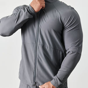 Men's Woven <b>Jacket</b> Gym Wear Spring And Autumn Streetwear Trendy Sleeves Track <b>Jacket</b> With Pockets OEM Hot <b>Workout</b> Gym <b>Jackets</b> - Product Image 4