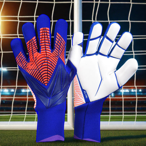 Gants de gardien de but de football, doigts entièrement couverts, matériau PU, antidérapants, respirants, imperméables, gants de sport unisexes - Product Image 6