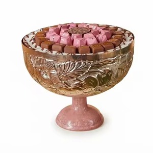 Latest <b>Chocolate</b> Bowl Silver Plated Fluted Cup Pedestal Stand <b>Pink</b> Resin Accent Arabic Sweet Candy Display <b>Chocolate</b> Bowl - Product Image 6