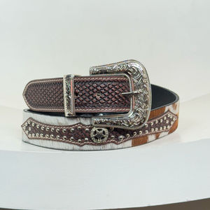 Ceintures en cuir de vachette Western scintillant de créateur Vente en gros de haute qualité cristal unisexe diamant strass usiné à la main cristal - Product Image 4