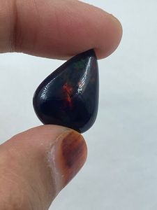 Black Top Quality Natural <b>Fire</b> Opal Pear Cut Loose <b>Stone</b> 4.95Carat 13.50x18.50MM for Jewelry Making - Product Image 3